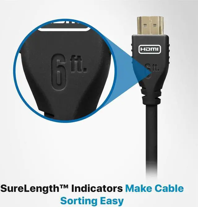 Alt view image 12 of 15 - Comprehensive MicroFlex Pro AV/IT HDMI A/V Cable MHD48G9PROBLK
