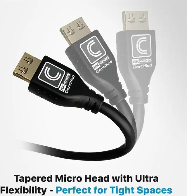Alt view image 13 of 15 - Comprehensive MicroFlex Pro AV/IT HDMI A/V Cable MHD48G9PROBLK