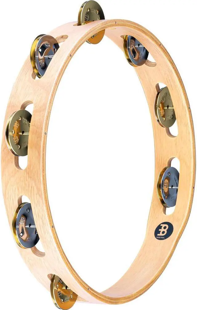 Alt view image 9 of 14 - MEINL Recording-Combo Wood Tambourine One Row Dual Alloy Jingles Super Natural