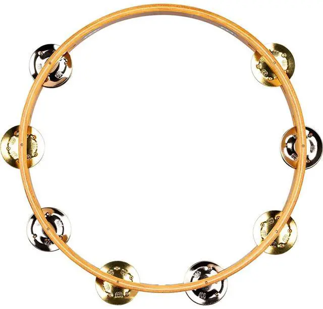 Alt view image 10 of 14 - MEINL Recording-Combo Wood Tambourine One Row Dual Alloy Jingles Super Natural