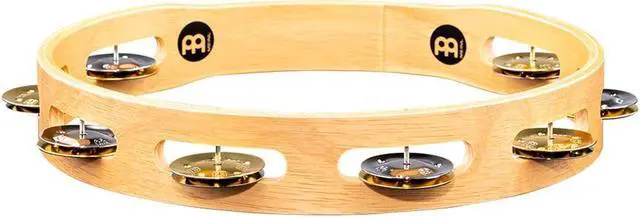 Alt view image 12 of 14 - MEINL Recording-Combo Wood Tambourine One Row Dual Alloy Jingles Super Natural
