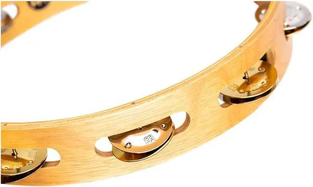Alt view image 13 of 14 - MEINL Recording-Combo Wood Tambourine One Row Dual Alloy Jingles Super Natural