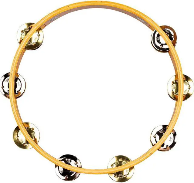 Alt view image 6 of 10 - MEINL Recording-Combo Wood Tambourine Two Rows Dual Alloy Jingles Super Natural