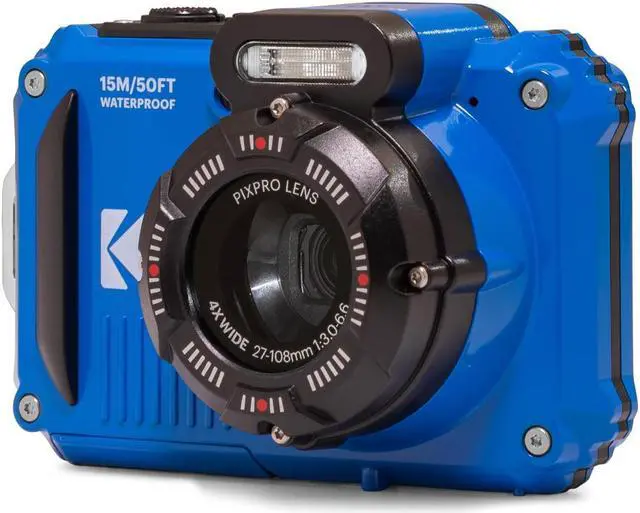 Alt view image 10 of 14 - Kodak PIXPRO WPZ2 Rugged Waterproof 16MP Digital Camera with 4x Zoom (Blue)