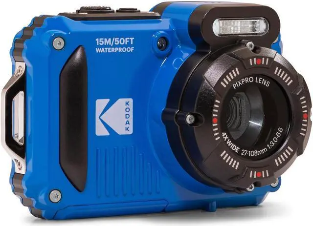 Alt view image 12 of 14 - Kodak PIXPRO WPZ2 Rugged Waterproof 16MP Digital Camera with 4x Zoom (Blue)