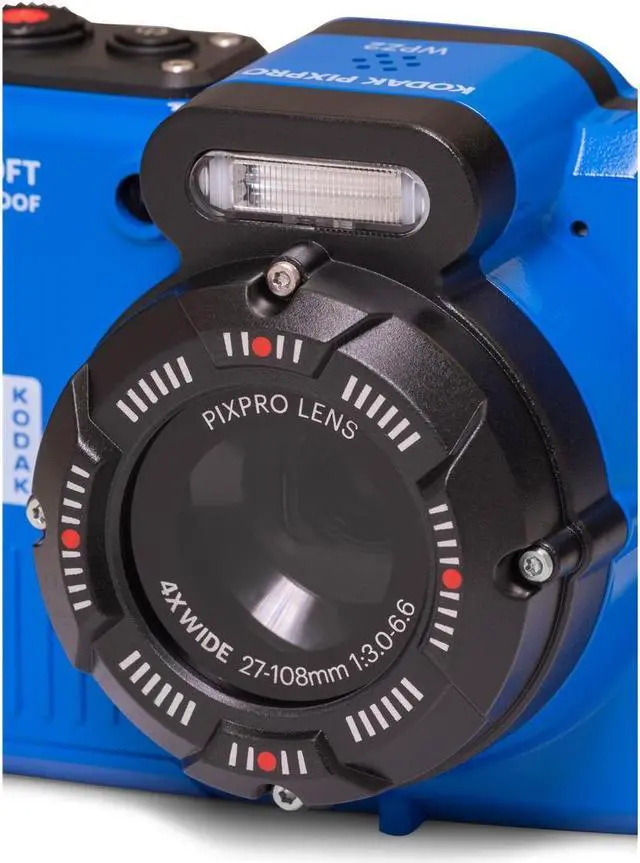 Alt view image 13 of 14 - Kodak PIXPRO WPZ2 Rugged Waterproof 16MP Digital Camera with 4x Zoom (Blue)