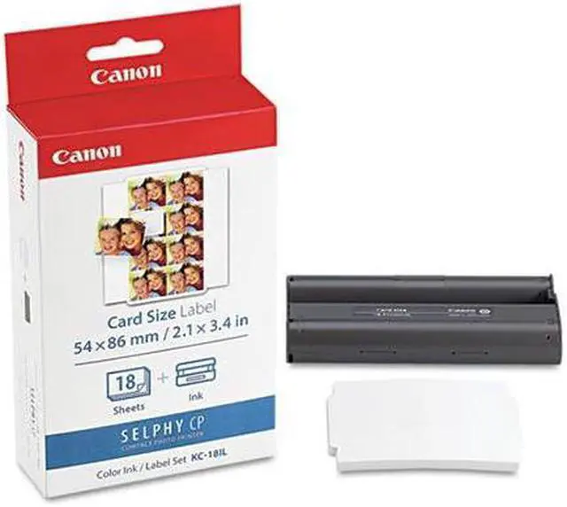 Alt view image 2 of 2 - Canon 2 Pack KC-18IL Color Ink Cartridge and Mini Label Set #7740A001 2