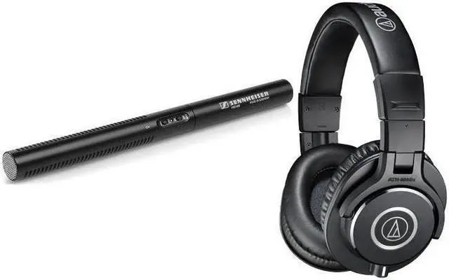 Main image of Sennheiser MKE 600 Shotgun Microphone with Audio Technica M40x Pro Monitor Headphones