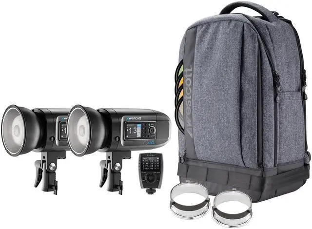 Alt view image 8 of 10 - Westcott FJ400 Strobe 2-Light Backpack Kit and FJ-X3M Universal Wireless Trigger