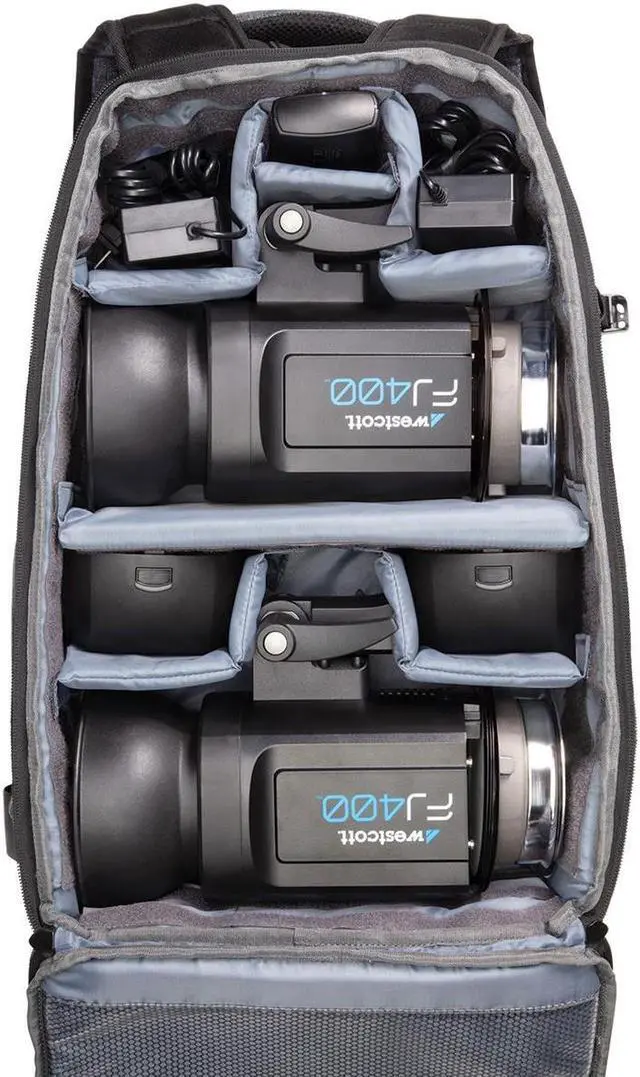 Alt view image 9 of 10 - Westcott FJ400 Strobe 2-Light Backpack Kit and FJ-X3M Universal Wireless Trigger