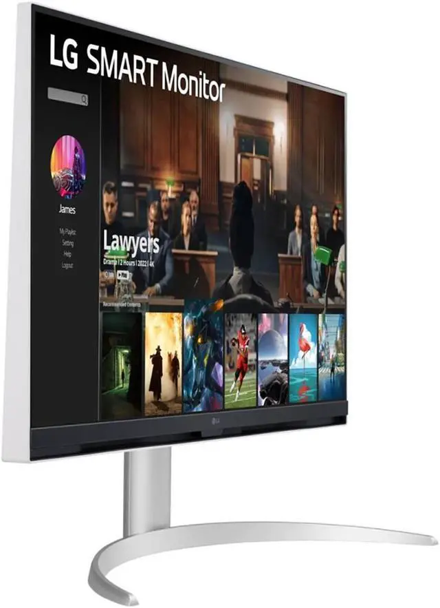 Alt view image 6 of 11 - LG Smart Monitor (32SQ730S) - 32-Inch 4K UHD(3840x2160) Display, webOS Smart Monitor, ThinQ Home, Magic Remote, USB Type-C, Stereo Speakers, AirPlay 2, Screen Share, Bluetooth,Silver