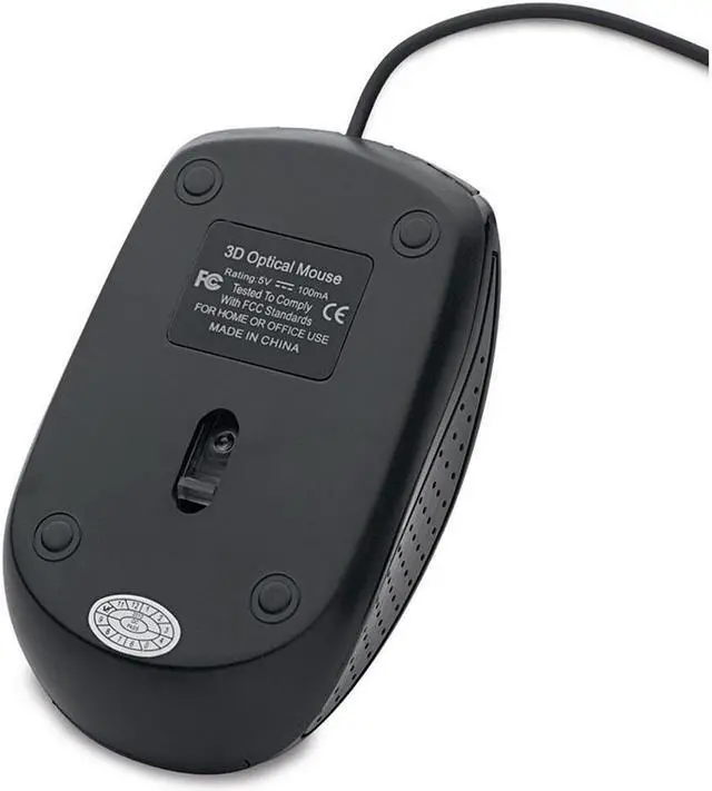 Alt view image 17 of 20 - Verbatim Universal Wired Optical Mouse Black (70733) VTM70733