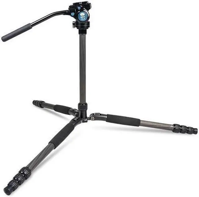 Alt view image 7 of 9 - SIRUI Aluminum Tripod w/ VA-5 Compact Fluid Video Head T004SK+VA5