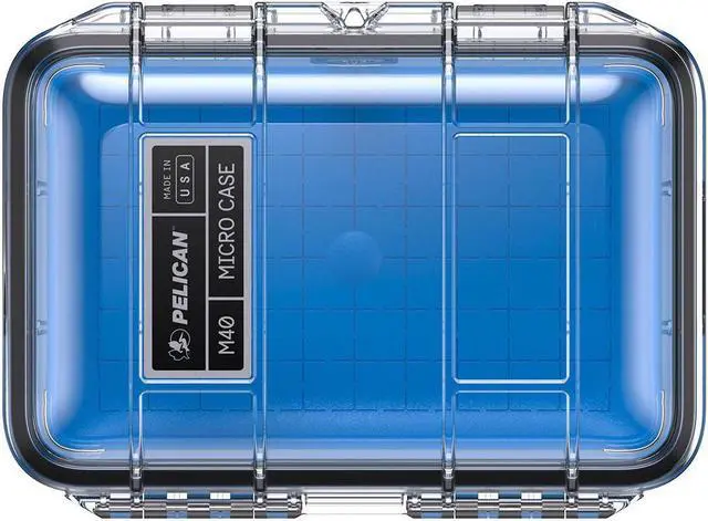 Alt view image 2 of 4 - Pelican M40 Waterproof Hard Micro Case, Small, Clear/Blue #M400-0260-100