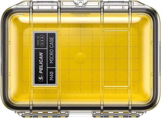 Alt view image 2 of 4 - Pelican M40 Waterproof Hard Micro Case, Small, Clear/Yellow #M400-0270-100