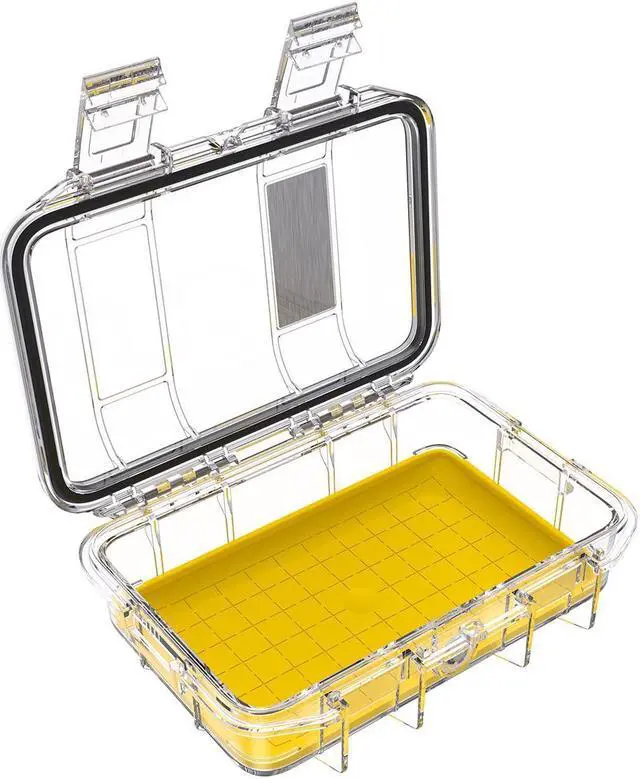 Alt view image 3 of 4 - Pelican M40 Waterproof Hard Micro Case, Small, Clear/Yellow #M400-0270-100