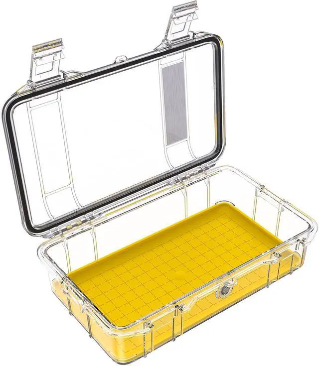 Alt view image 3 of 4 - Pelican M60 Waterproof Hard Micro Case, Large, Clear/Yellow #M600-0270-100