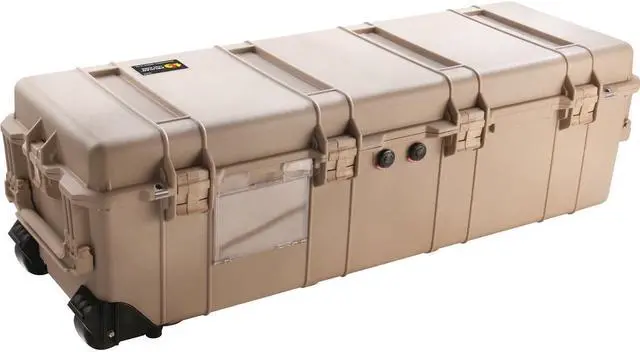 Main image of Pelican 1740 Transport Long Case with Foam, 9.57" Bottom Depth, Desert Tan