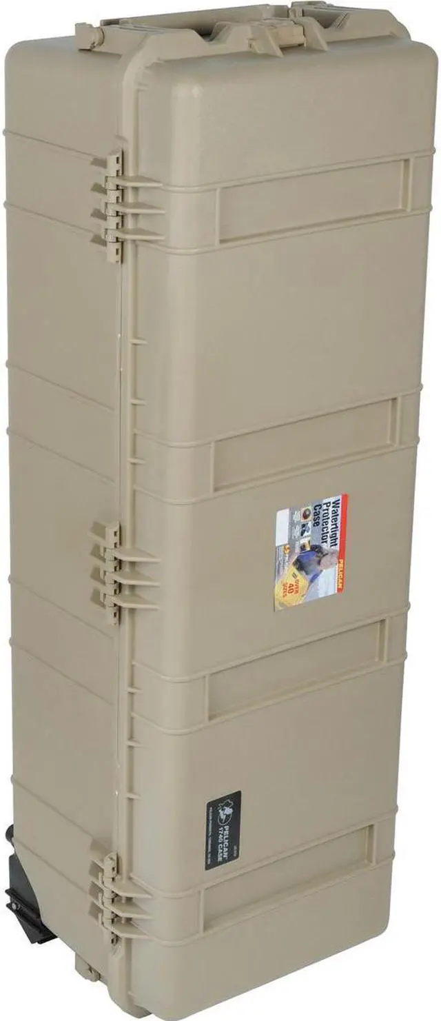 Alt view image 3 of 4 - Pelican 1740 Transport Long Case with Foam, 9.57" Bottom Depth, Desert Tan