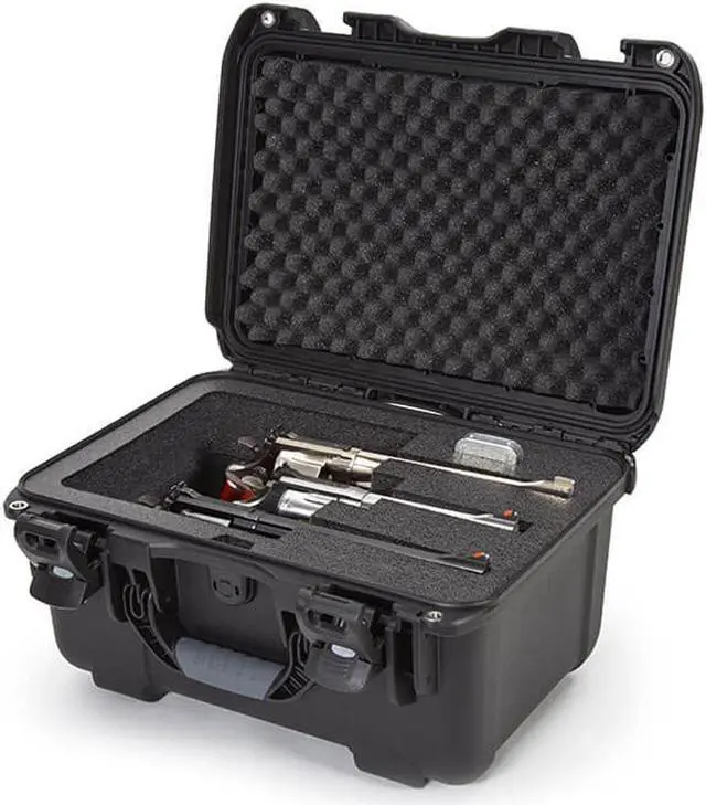 Alt view image 9 of 12 - Nanuk 918 Case with custom foam insert for 3 revolvers SOCOM Black