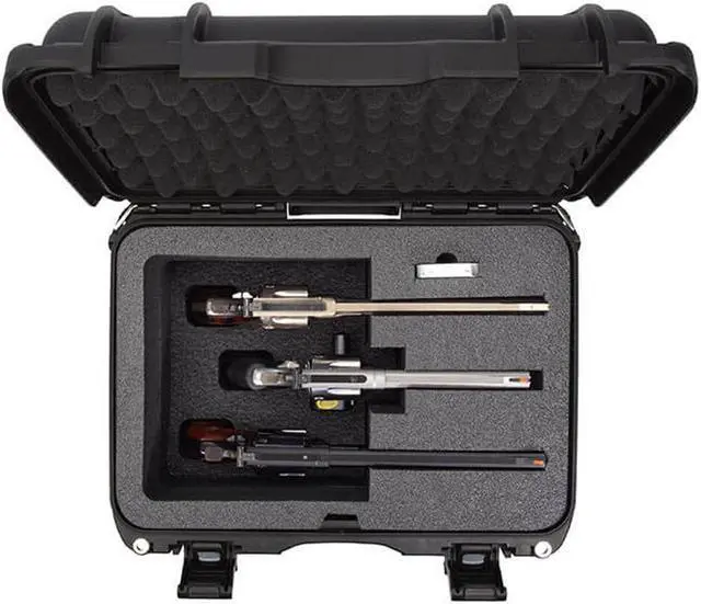 Alt view image 10 of 12 - Nanuk 918 Case with custom foam insert for 3 revolvers SOCOM Black