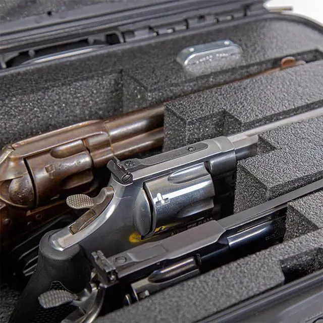 Alt view image 12 of 12 - Nanuk 918 Case with custom foam insert for 3 revolvers SOCOM Black