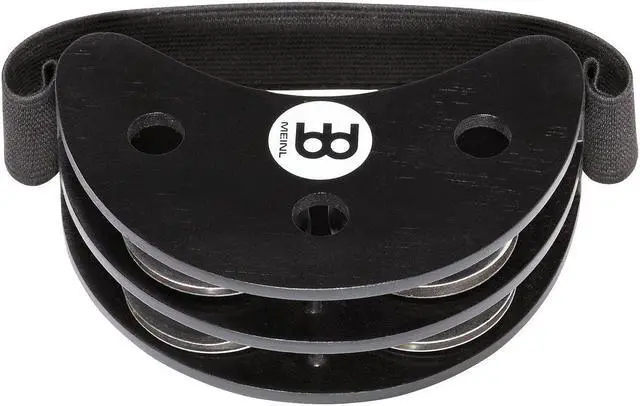 Alt view image 8 of 9 - Meinl FJS2S-BK Foot Tambourine Steel Jingles, Black