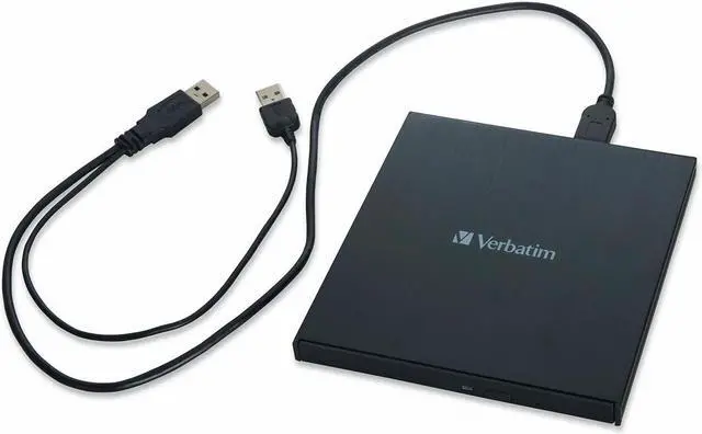 Alt view image 16 of 20 - Verbatim External Slimline Blu-Ray RW Drive - 43890 - Black