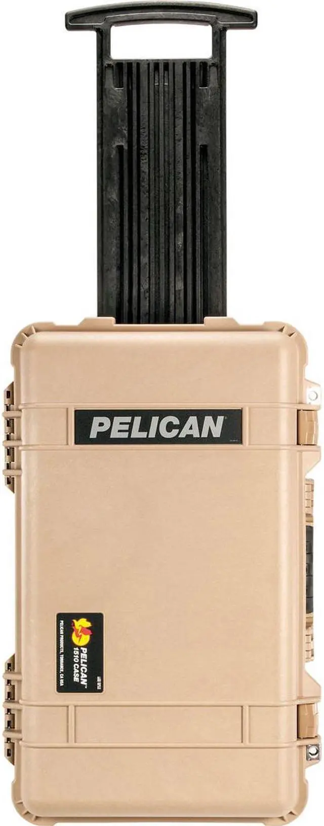 Alt view image 2 of 2 - Pelican 1510 Waterproof Carry-on-Case w/Yellow/Black Divider Set & Wheels - Tan