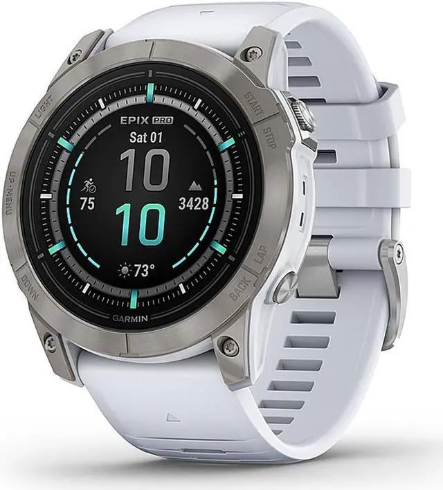 Alt view image 5 of 11 - Garmin epix Pro (Gen 2) Sapphire Edition, 51mm, High Performance Smartwatch, Advanced Training Technology, Built-in Flashlight, Whitestone