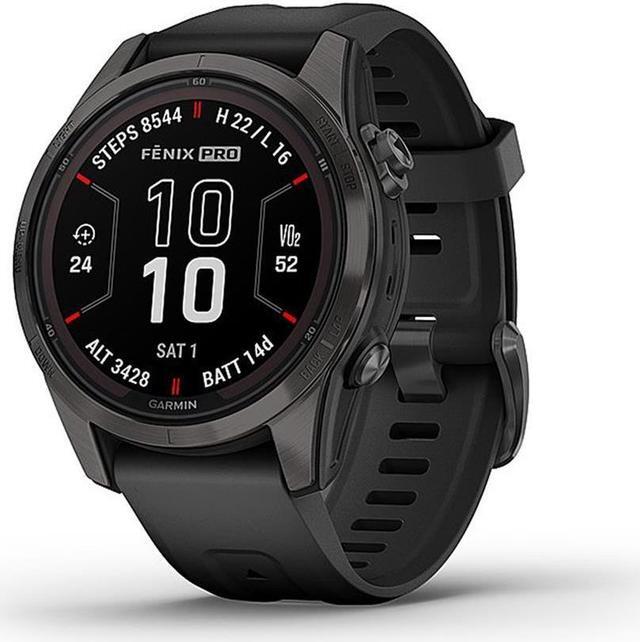 Alt view image 4 of 10 - Garmin fenix 7S Pro – Sapphire Solar Edition, Carbon Gray DLC Titanium with Black Band | Solar Charging GPS Smart Watch 010-02776-10