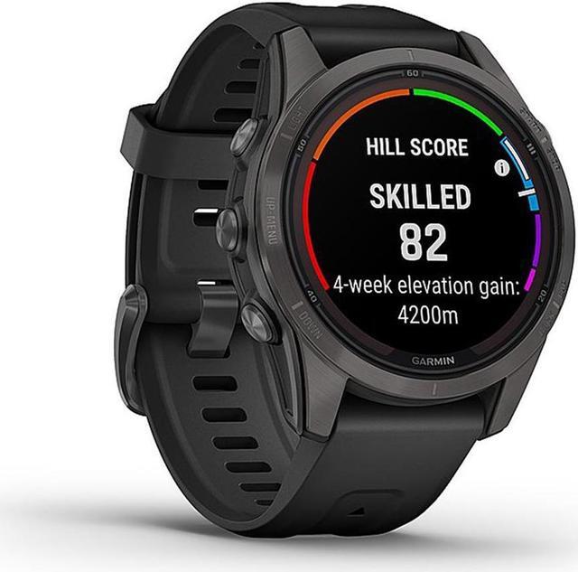 Alt view image 9 of 10 - Garmin fenix 7S Pro – Sapphire Solar Edition, Carbon Gray DLC Titanium with Black Band | Solar Charging GPS Smart Watch 010-02776-10