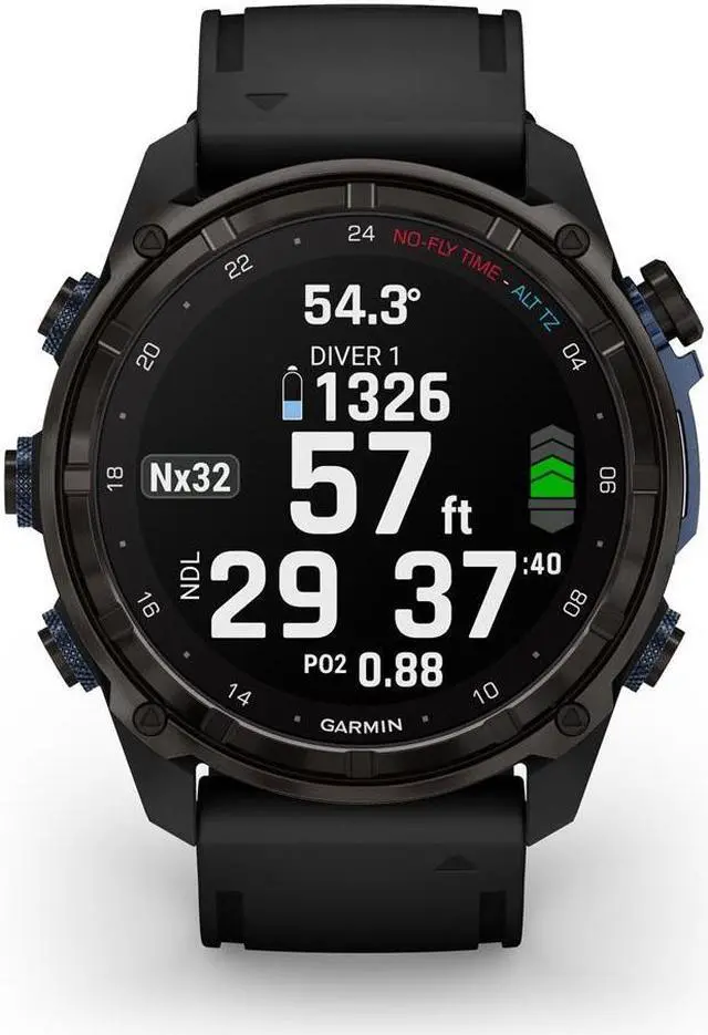 Alt view image 8 of 17 - Garmin Descent Mk3i, Dive Computer and Multisport GPS Smartwatch, Air Integration, Black