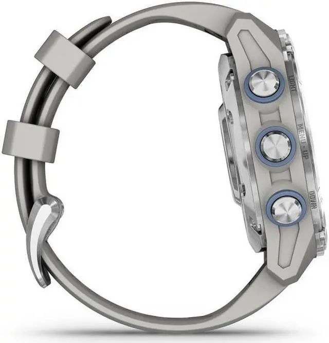 Alt view image 4 of 7 - Garmin Descent Mk3 Dive 43mm GPS Smart Watch, Stainless Steel,Gray Silicone Band