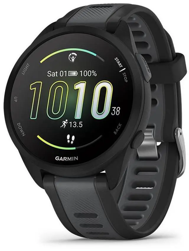 Main image of Garmin Forerunner 165 Music, Black/Slate Grey | GPS Running Smart Watch 010-02863-30