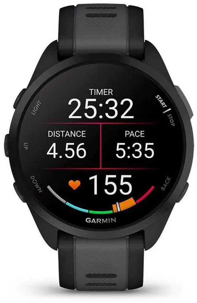 Alt view image 2 of 8 - Garmin Forerunner 165 Music, Black/Slate Grey | GPS Running Smart Watch 010-02863-30