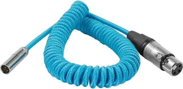 Main image of Kondor Blue Coiled Mini-XLR to XLR Cable for Canon C70 & BMPCC 4K/6K, 12 to 24"