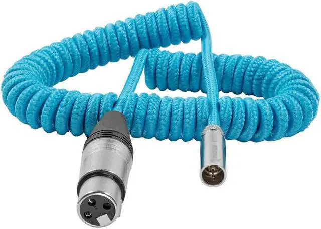 Alt view image 3 of 3 - Kondor Blue Coiled Mini-XLR to XLR Cable for Canon C70 & BMPCC 4K/6K, 12 to 24"