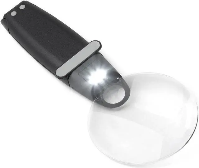 Alt view image 6 of 9 - CARSON FH-25 Carson 3.5 Inch Hands Free Magnifier 2.5x LED LIGHTED with 5x Spot Lens