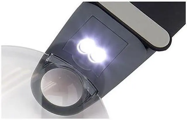 Alt view image 9 of 9 - CARSON FH-25 Carson 3.5 Inch Hands Free Magnifier 2.5x LED LIGHTED with 5x Spot Lens