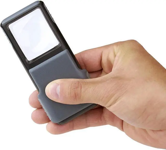 Alt view image 11 of 12 - CARSON PO-55 5x slide-out led magnifier with protective sleeve