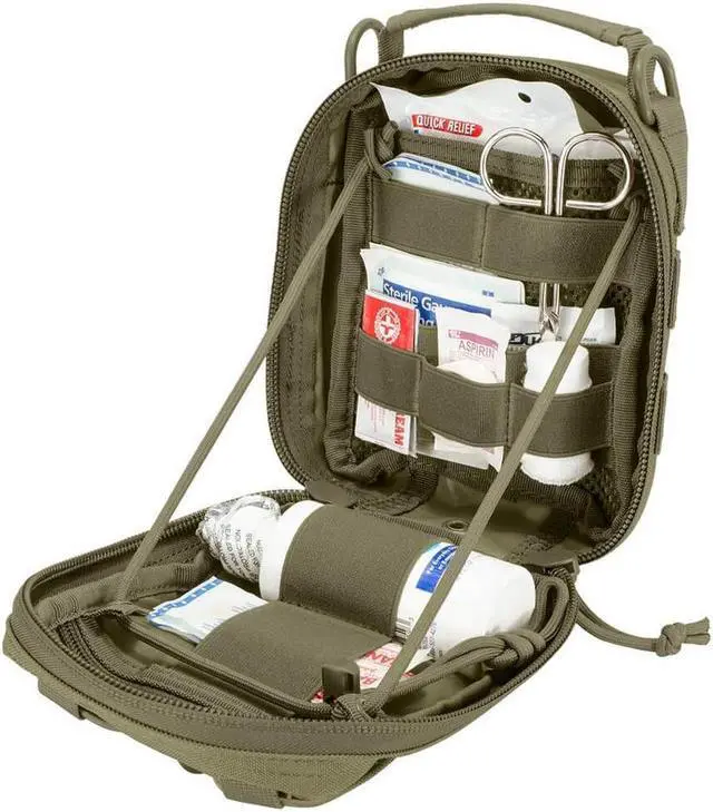 Alt view image 3 of 7 - BARSKA OPTICS BI13010 BARSKA OPTICS BI13010 CX-900 First-Aid Utility Pouch, OD Green