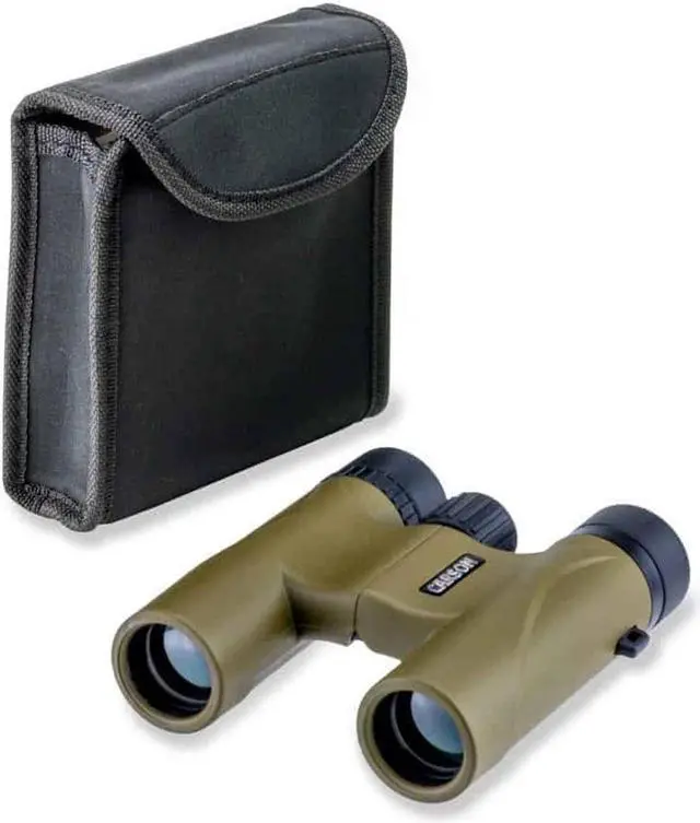 Alt view image 6 of 8 - Carson Stinger 10x25mm Compact and Lightweight Binoculars (HW-025),Olive Green
