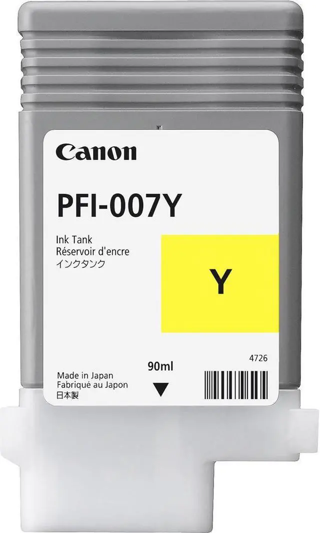 Alt view image 7 of 7 - Canon PFI-007 Y Ink Tank - Yellow PFI-007 Y Ink Tank