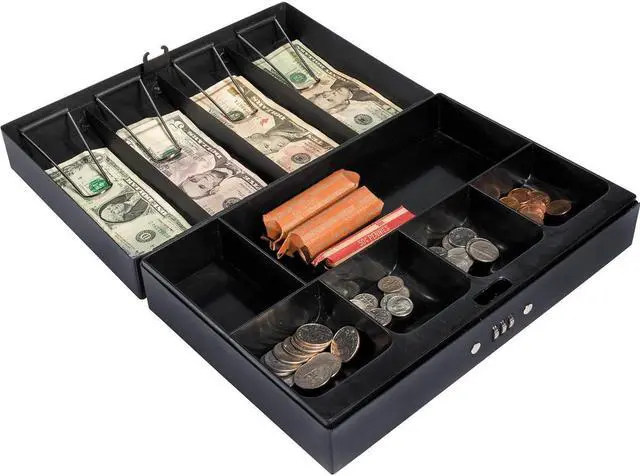 Alt view image 11 of 13 - BARSKA CB11794 Cash Box,Compartments 10,3 in. H