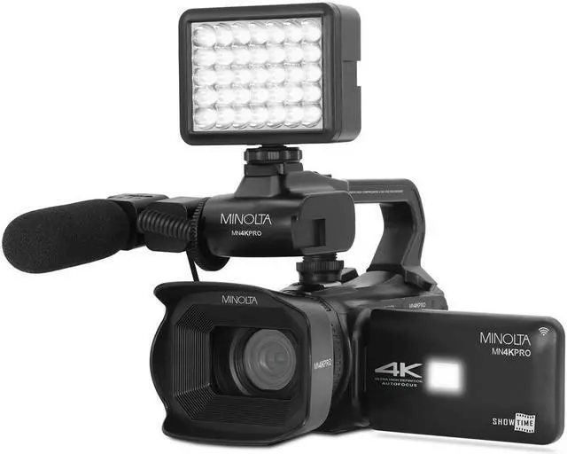 Main image of Minolta MN4KPRO 4K60FPS Ultra HD / 64 MP Autofocus Pro Camcorder Kit w/WiFi