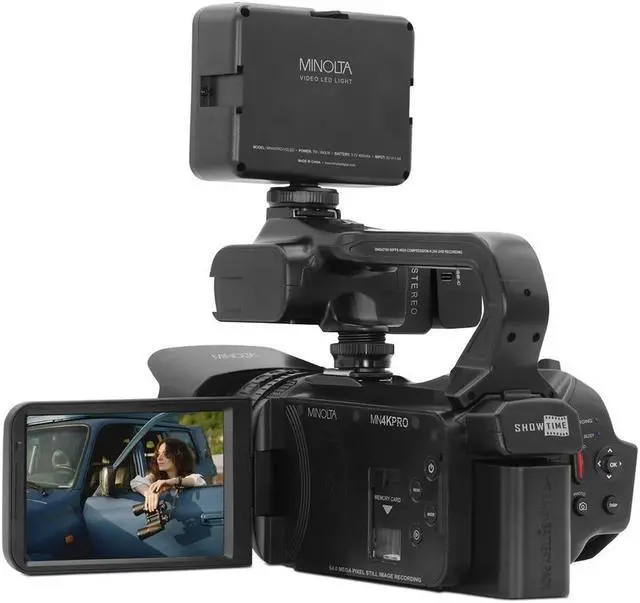Alt view image 5 of 10 - Minolta MN4KPRO 4K60FPS Ultra HD / 64 MP Autofocus Pro Camcorder Kit w/WiFi