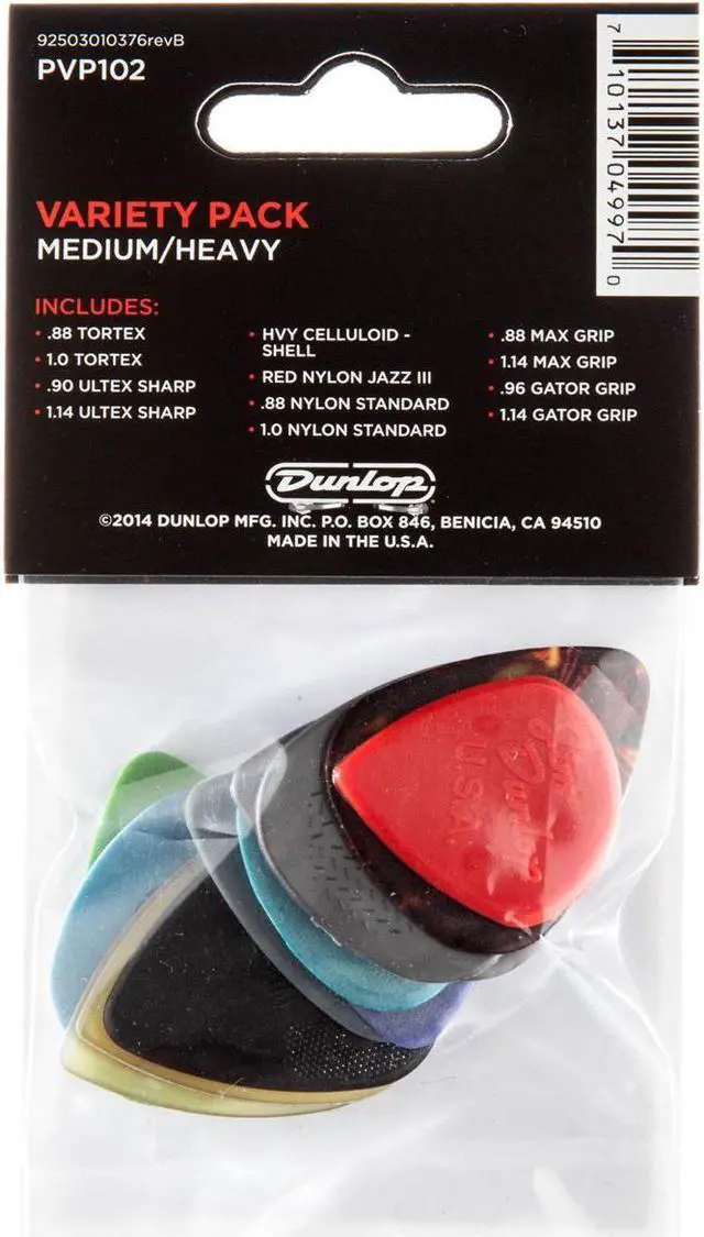 Alt view image 4 of 4 - Dunlop Medium/Heavy Pick Variety Pack