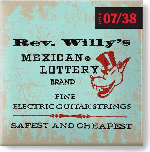 Main image of Dunlop Billy Gibbons Custom Rev Willy's Nickel Wound Electric Guitar Strings, Extra Light, 07-38 Gauge, Set of 6 Strings