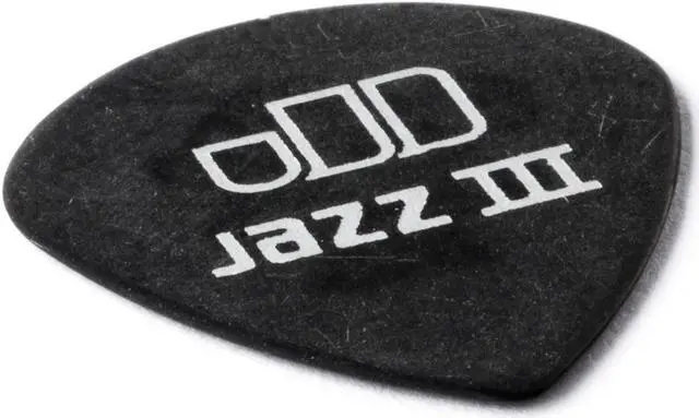 Alt view image 2 of 3 - Dunlop Tortex Jazz III Guitar Picks, .60mm Gauge, Pitch Black, 72-Pack